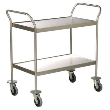 1680 Stainless Clearing Trolley - 2 Shelf