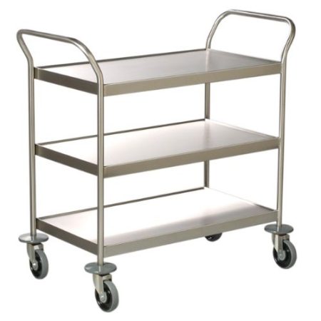 1681 Stainless Clearing Trolley - 3 Shelf